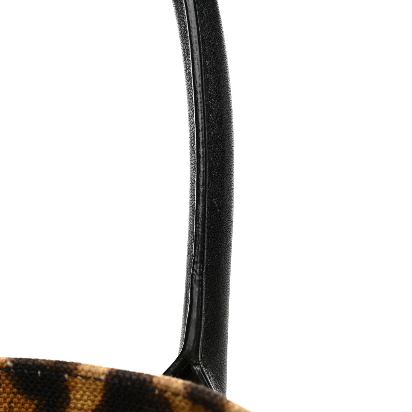 Canvas Calfskin Leopard Print Rive Gauche Noe Tote Natural Black