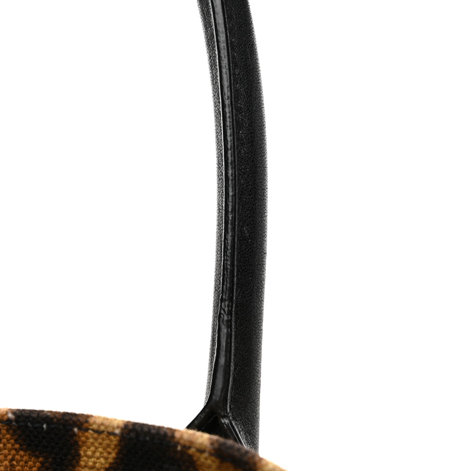 Saint Laurent Canvas Calfskin Leopard Print Rive Gauche Noe Tote Natural Black 13 of 13
