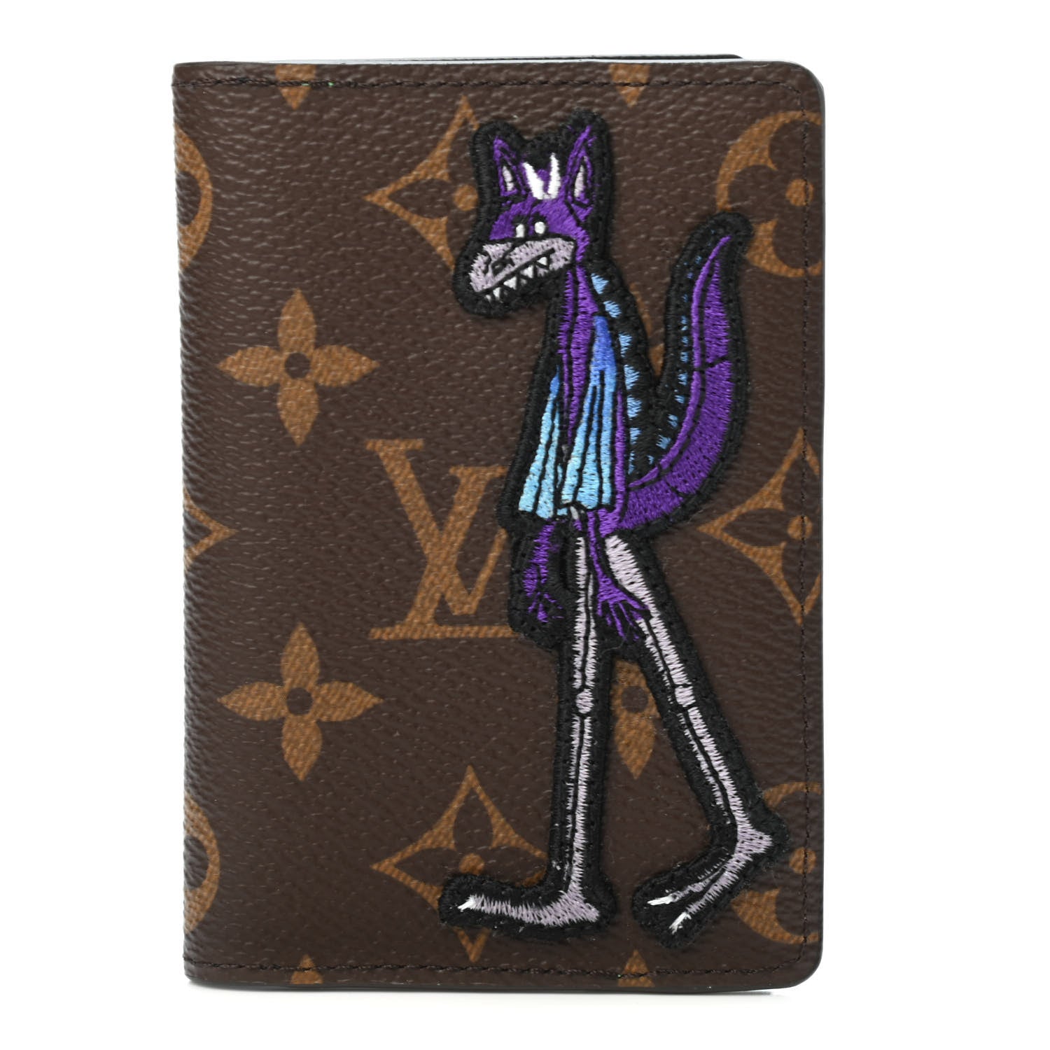 Louis Vuitton Monogram Embroidered Cartoon LV Friends Pocket Organizer 1 of 4