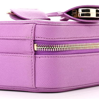 Chanel Caviar Quilted CC North South Filigree Vanity Case Purple 10 of 14