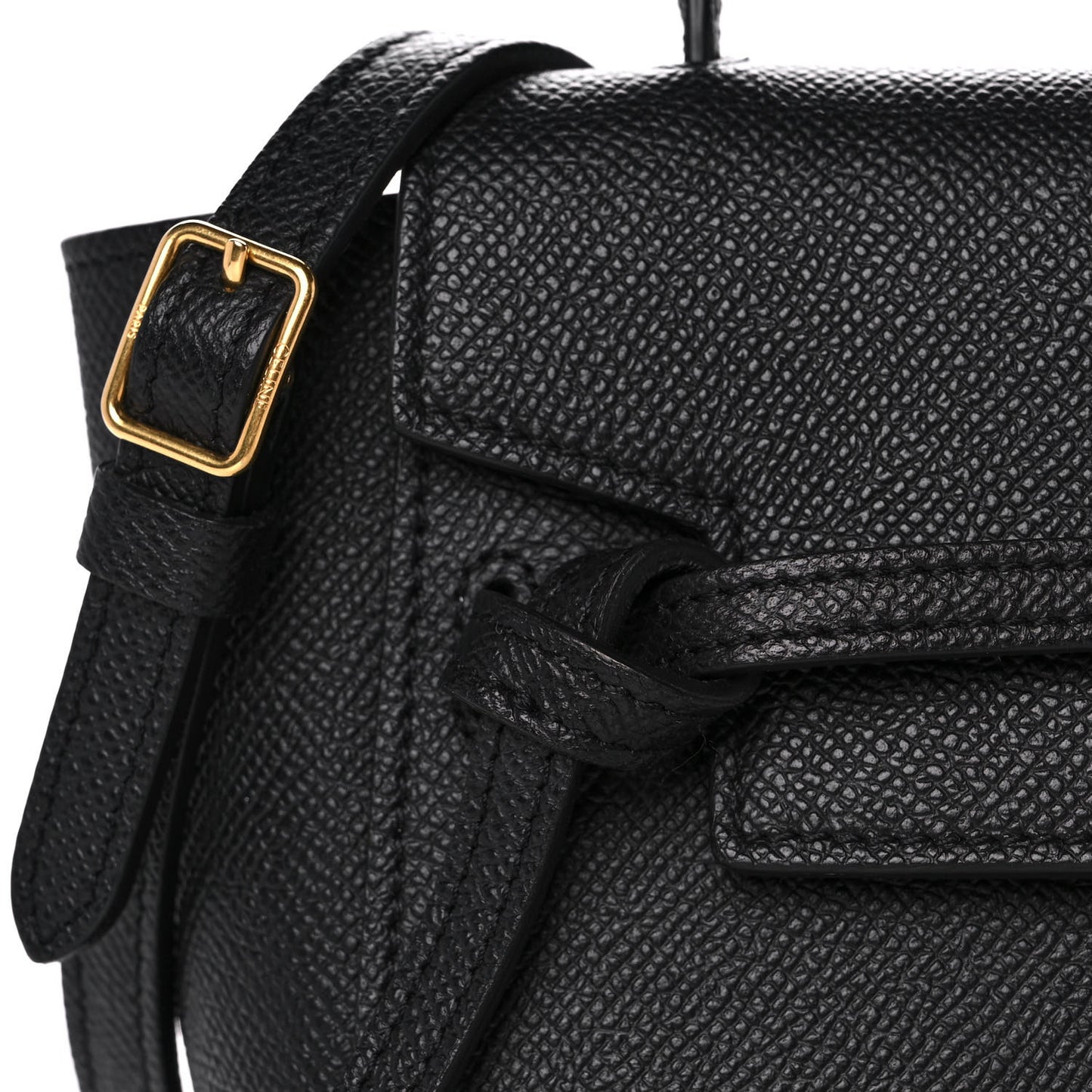 Grained Calfskin Pico Belt Bag Black