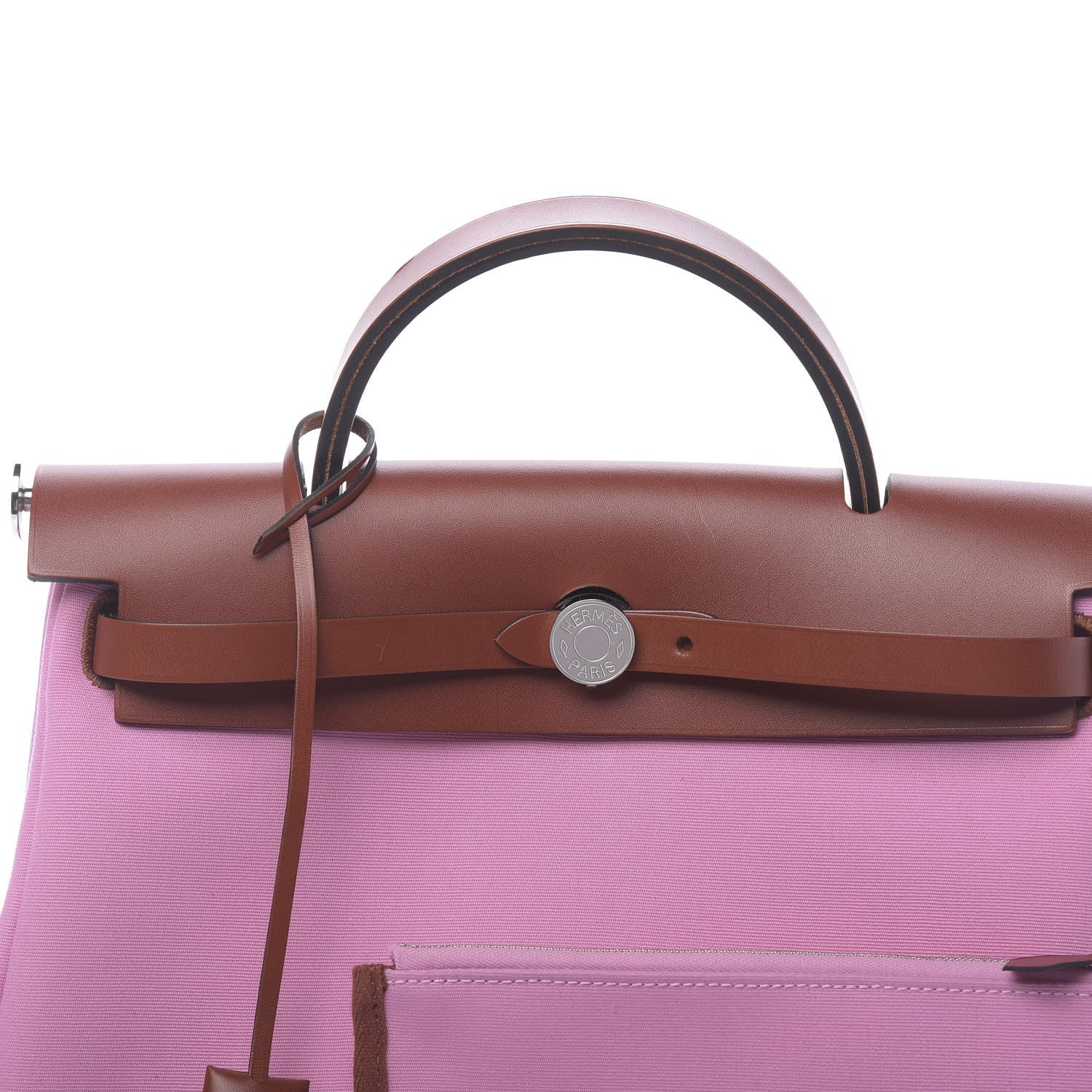 Hermes Toile Vache Calfskin Herbag 30 PM 5P Pink 8 of 10