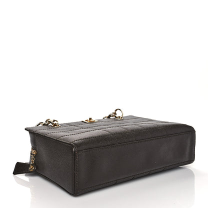 Chanel Caviar Chocolate Bar Quilted Shoulder Bag Dark Brown 3 of 8