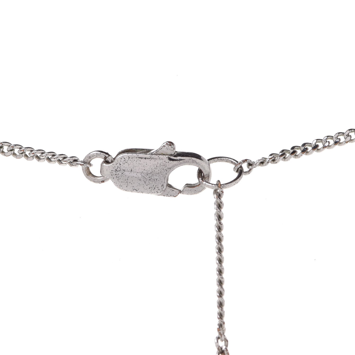 Christian Dior Crystal Logo Star Necklace Silver 5 of 6