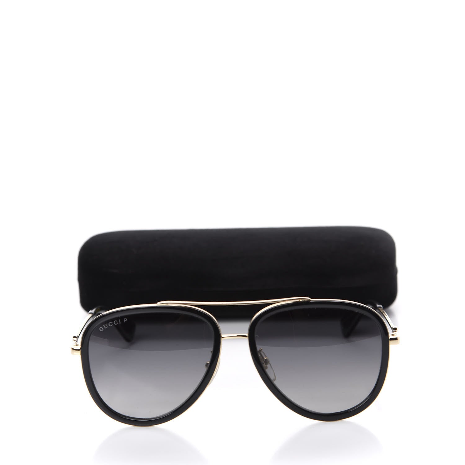 Gucci Aviator Sunglasses GG0062S Black Gold 7 of 7