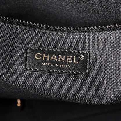 Chanel Calfskin Medium Deauville Tote Black 7 of 10