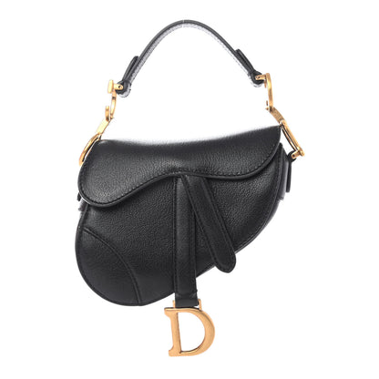 Christian Dior Goatskin Micro Saddle Bag Black 1 of 8