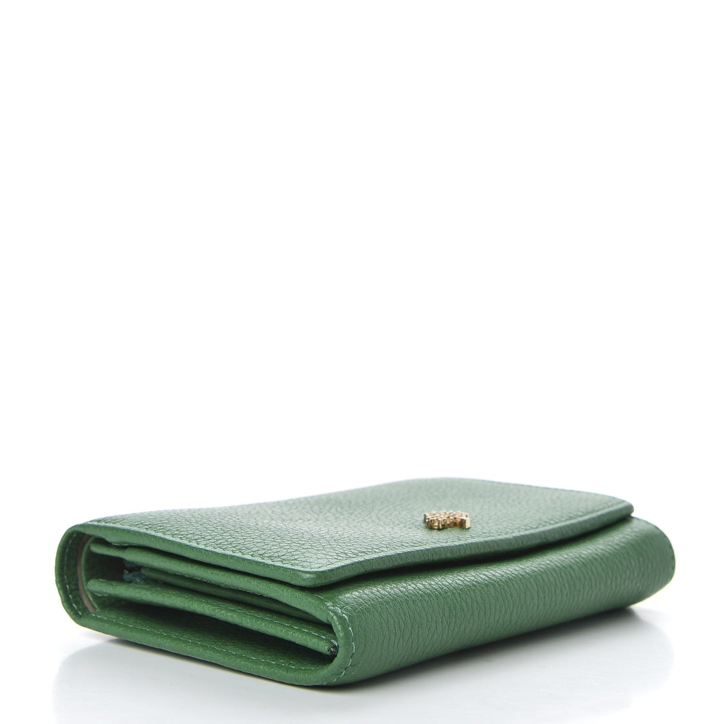 Small Classic Grain Tree French Purse Wallet Green