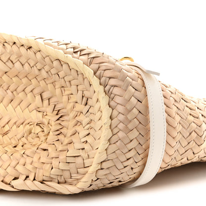Givenchy Raffia Woven Calfskin Voyou Basket Bag White 10 of 10