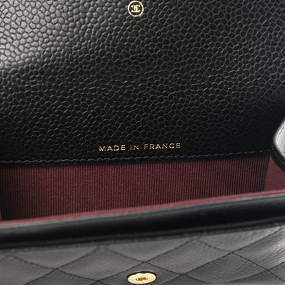 Chanel Caviar Quilted Flap Card Holder Wallet Black 7 of 9