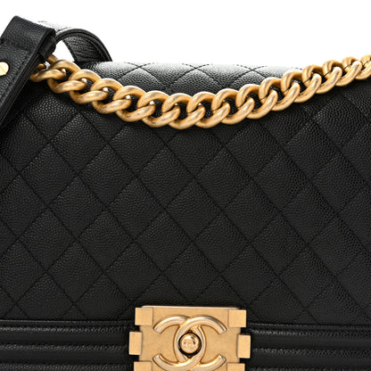 Chanel Caviar Quilted Medium Boy Flap Black 8 of 13