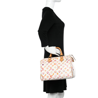 Louis Vuitton Watercolor Aquarelle Speedy 30 White 2 of 12