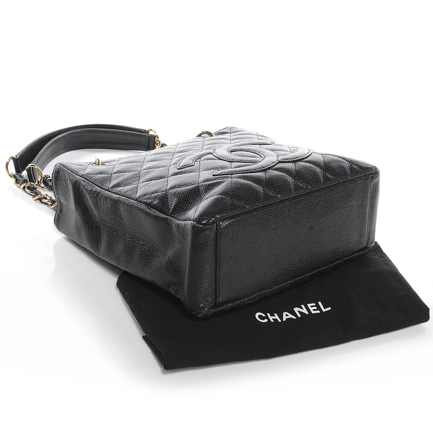 Caviar Petit Shopping Tote PST Black
