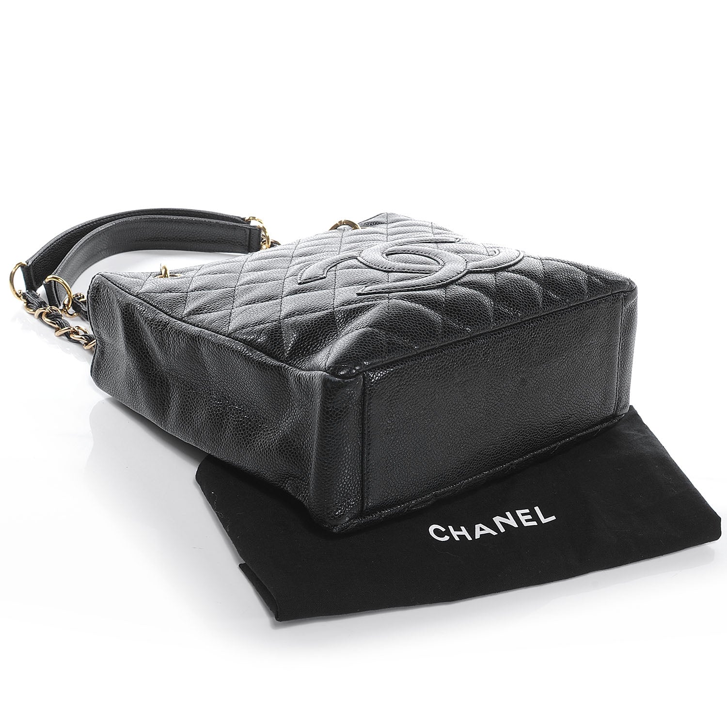Chanel Caviar Petit Shopping Tote PST Black 4 of 9