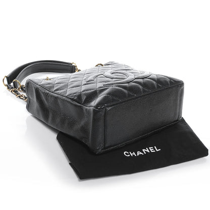 Chanel Caviar Petit Shopping Tote PST Black 4 of 9