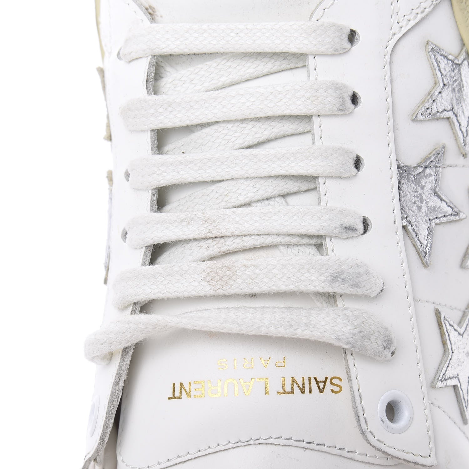 Saint Laurent Nappa Star Court Sneakers 36.5 Off White 10 of 12