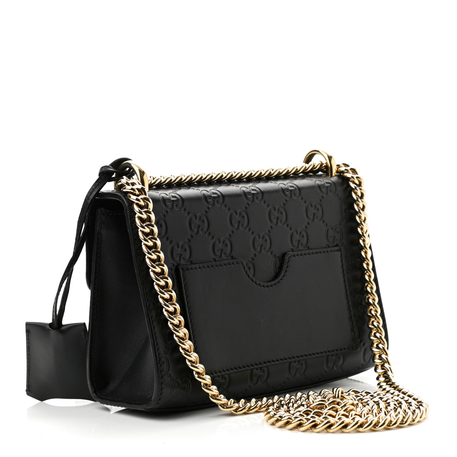 Gucci Guccissima Small Padlock Shoulder Bag Black 3 of 10