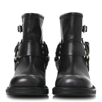 Miu Miu Calfskin Harness Engineer Boots 35 Black 3 of 14