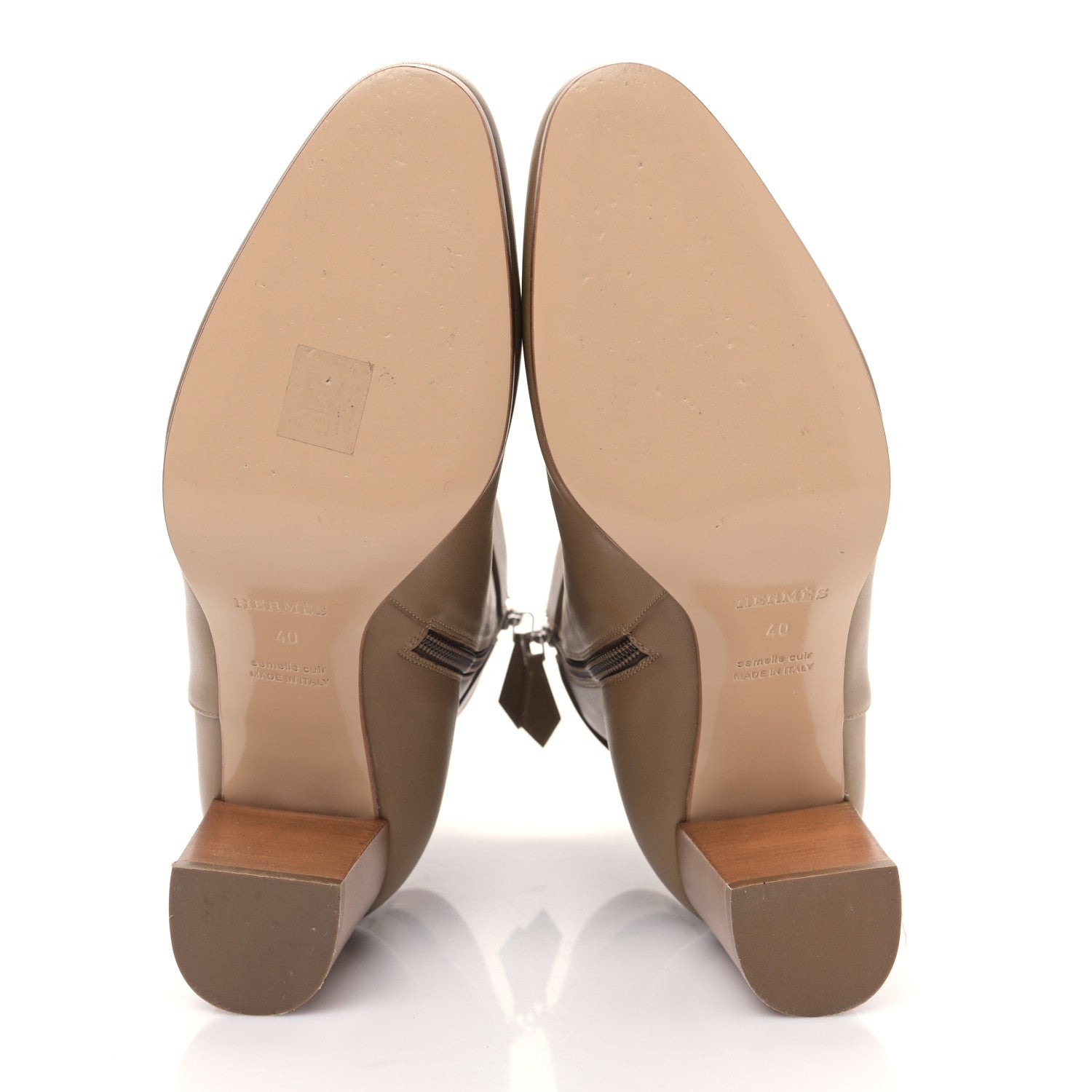 Hermes Calfskin Saint Germain Ankle Boots 40 Brun Fume 5 of 7