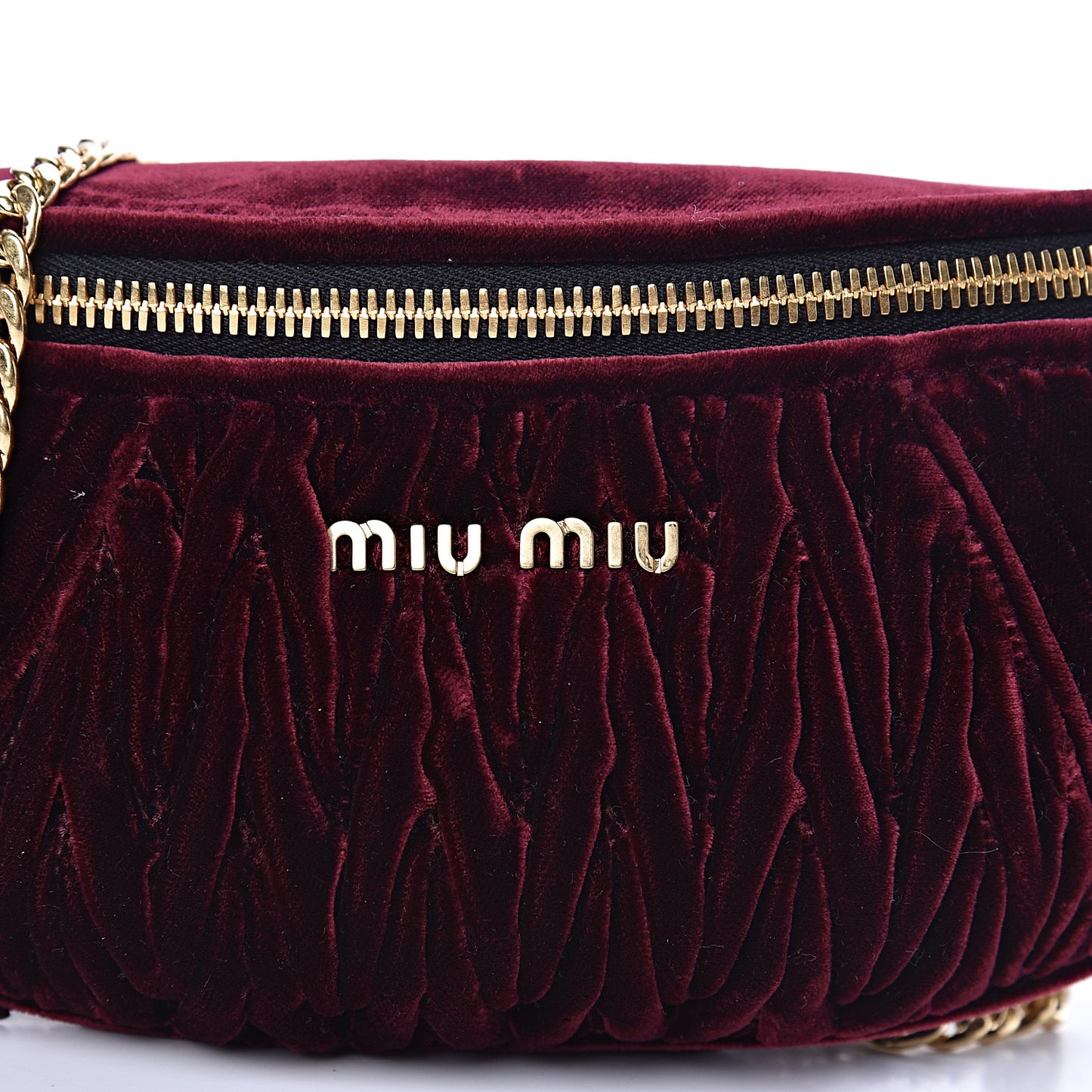 Velluto Matelasse Rider Belt Bag Bordeaux
