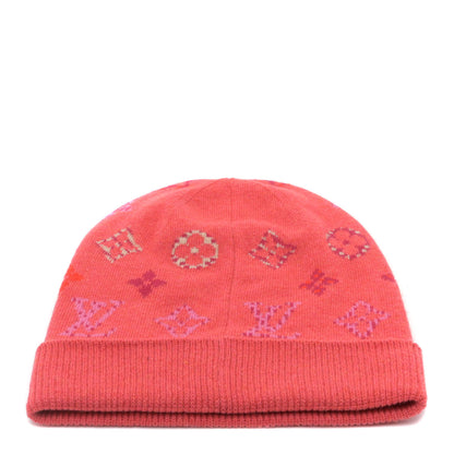 Louis Vuitton Wool Cashmere Pop Monogram Beanie Hat Rose 3 of 4