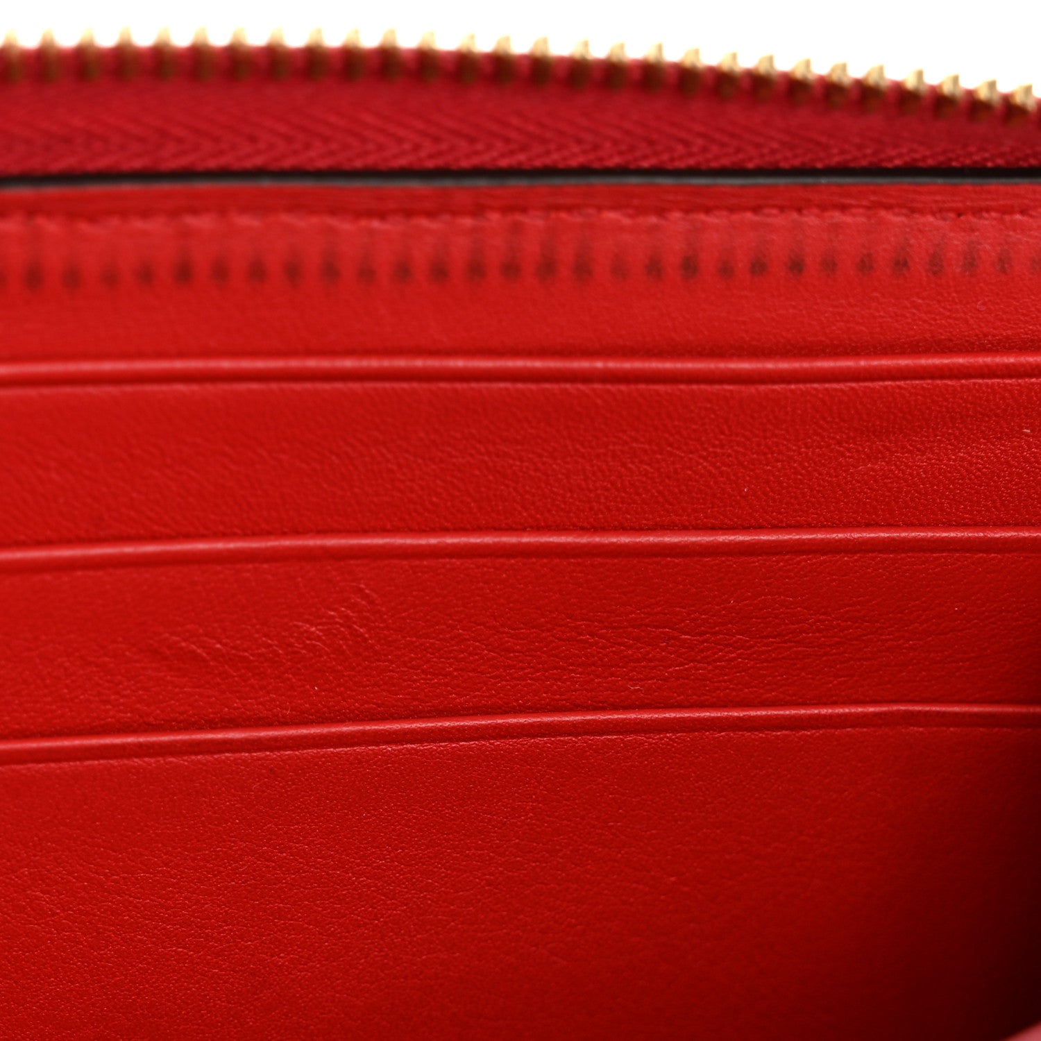 Gucci GG Supreme Monogram Apple Zip Around Wallet Beige Multicolor Lobster Red 8 of 11