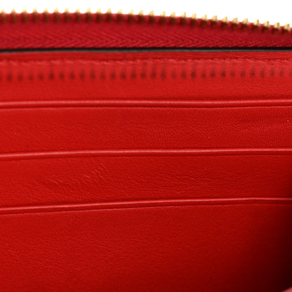 Gucci GG Supreme Monogram Apple Zip Around Wallet Beige Multicolor Lobster Red 8 of 11