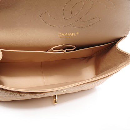 Chanel Caviar Jumbo Double Flap Beige Clair 7 of 8