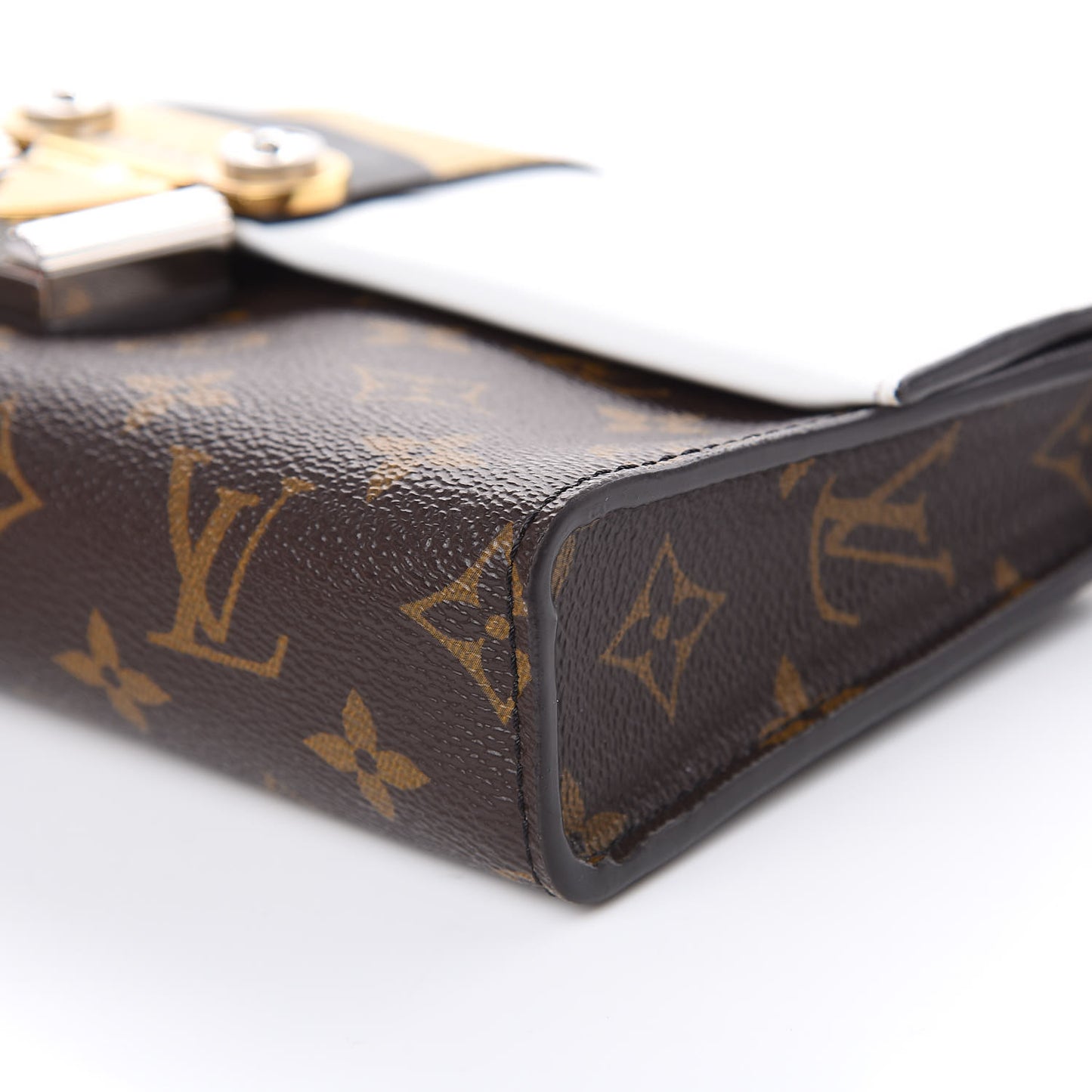Calfskin Monogram Column Clutch