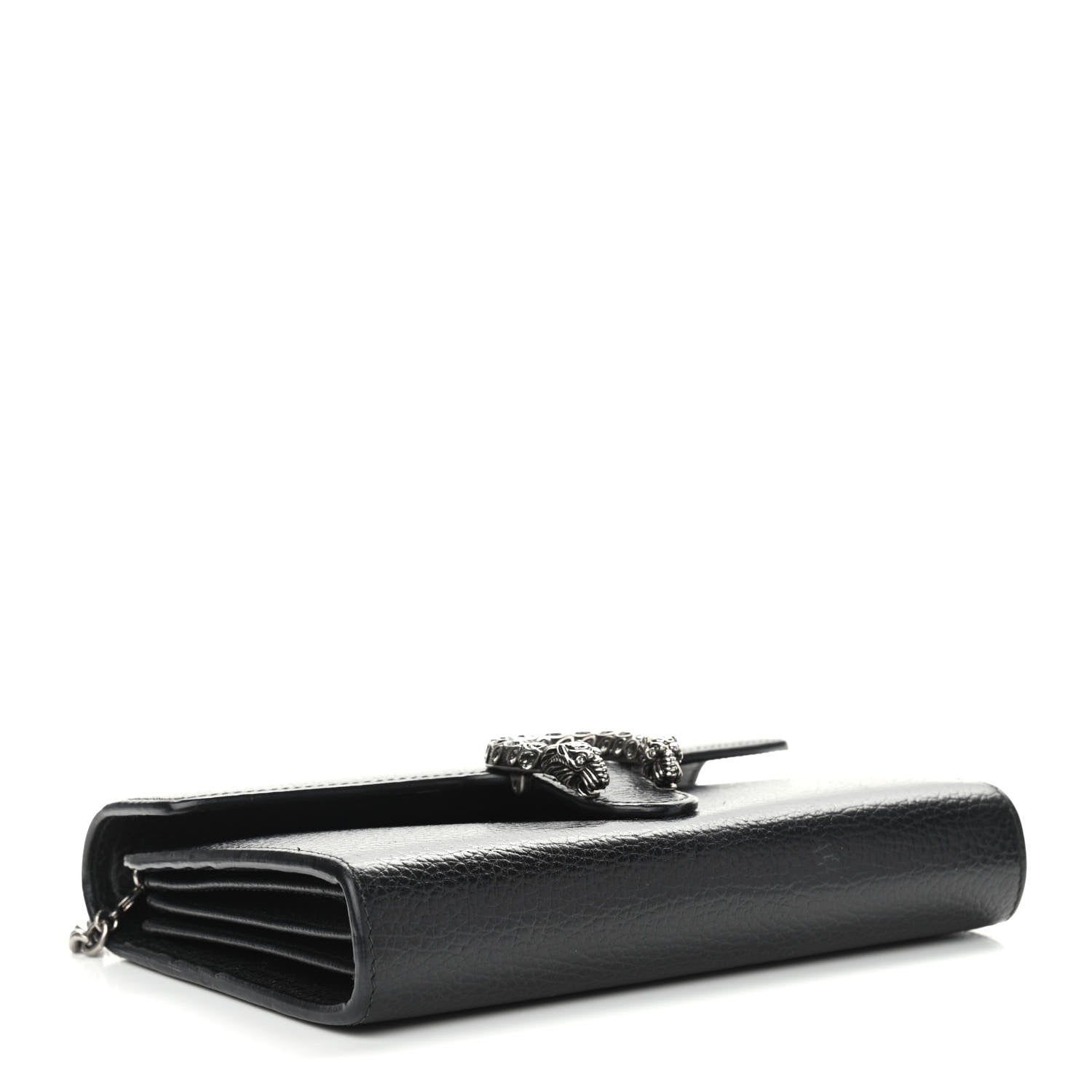 Gucci Calfskin Mini Dionysus Chain Wallet Black 3 of 13