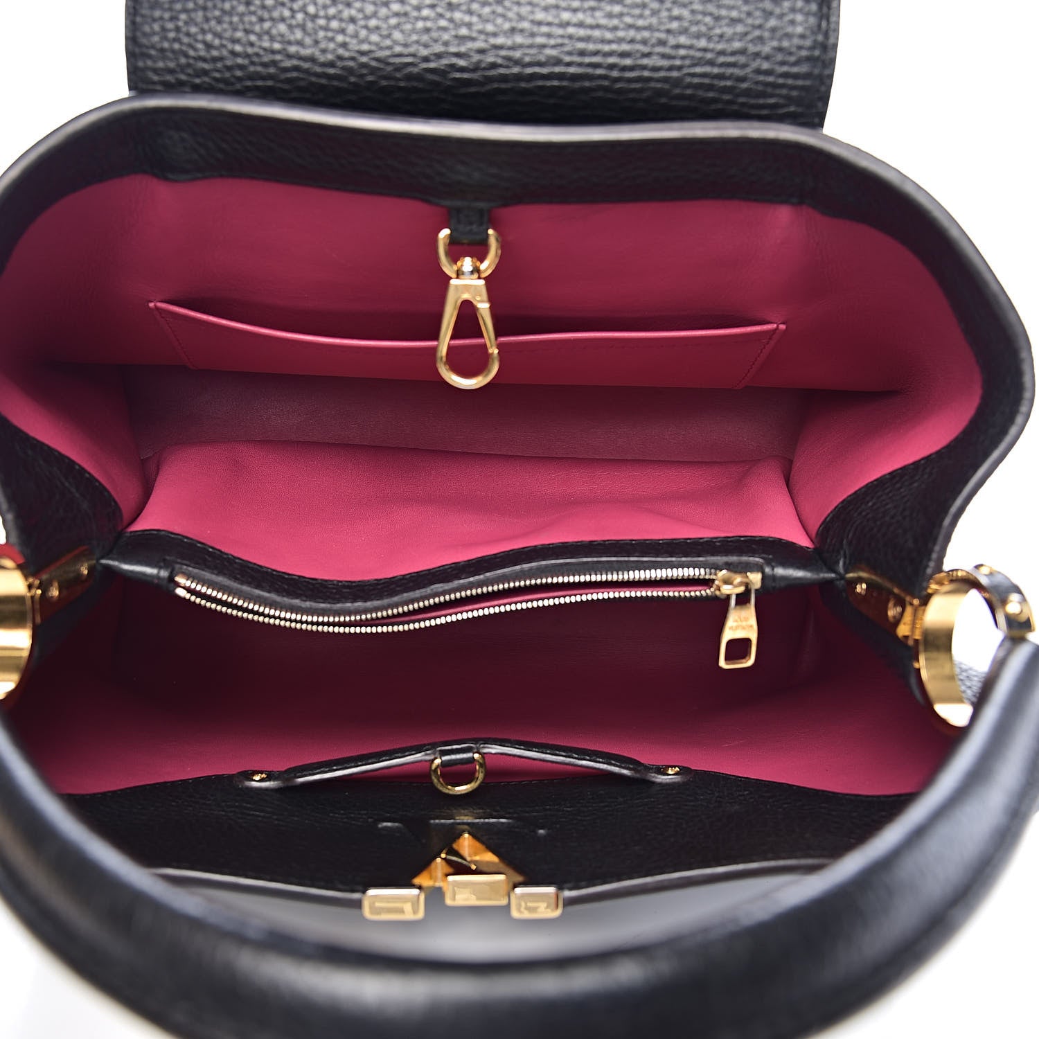 Louis Vuitton Taurillon Capucines MM Black 5 of 9