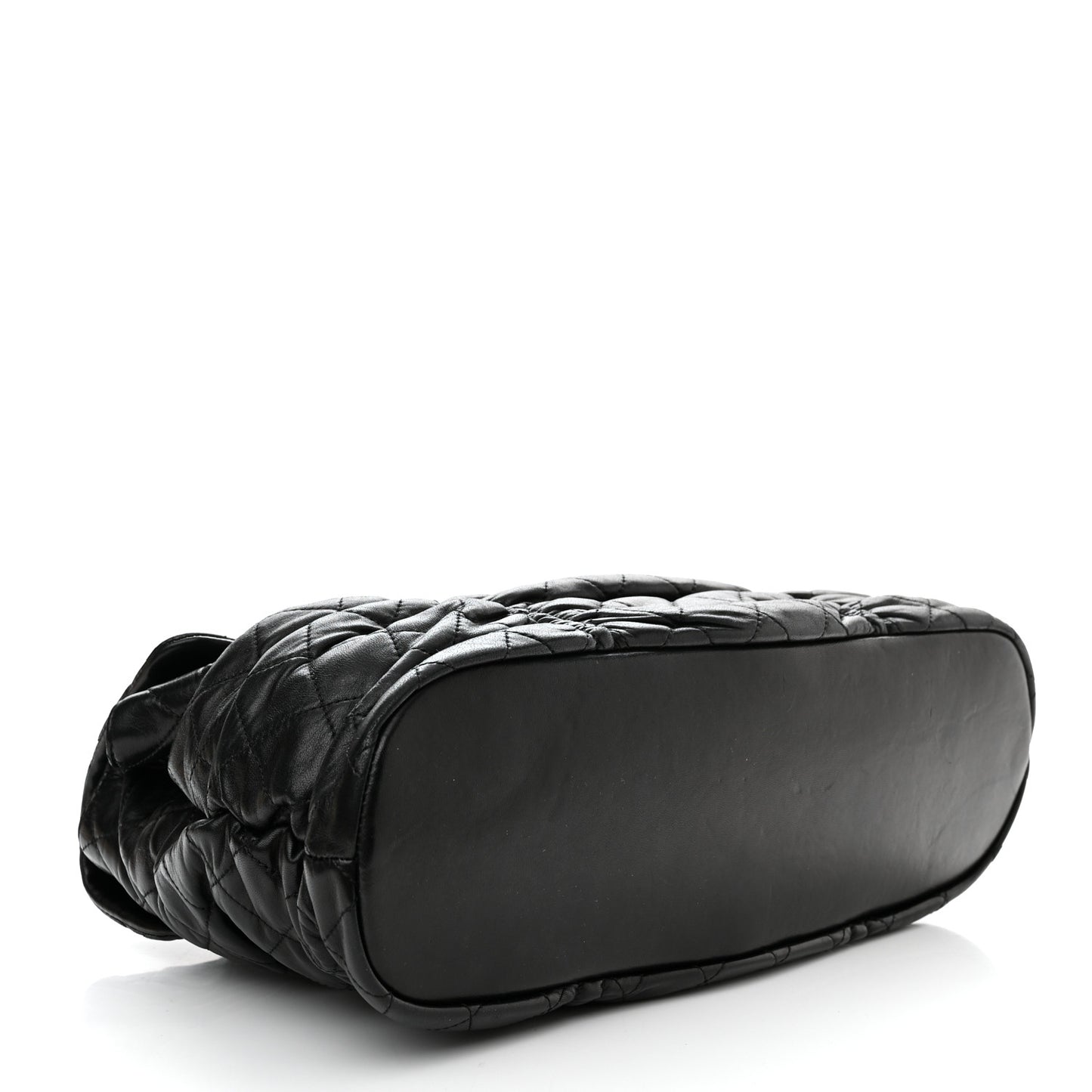 Lambskin Quilted Sharpei Flap Black