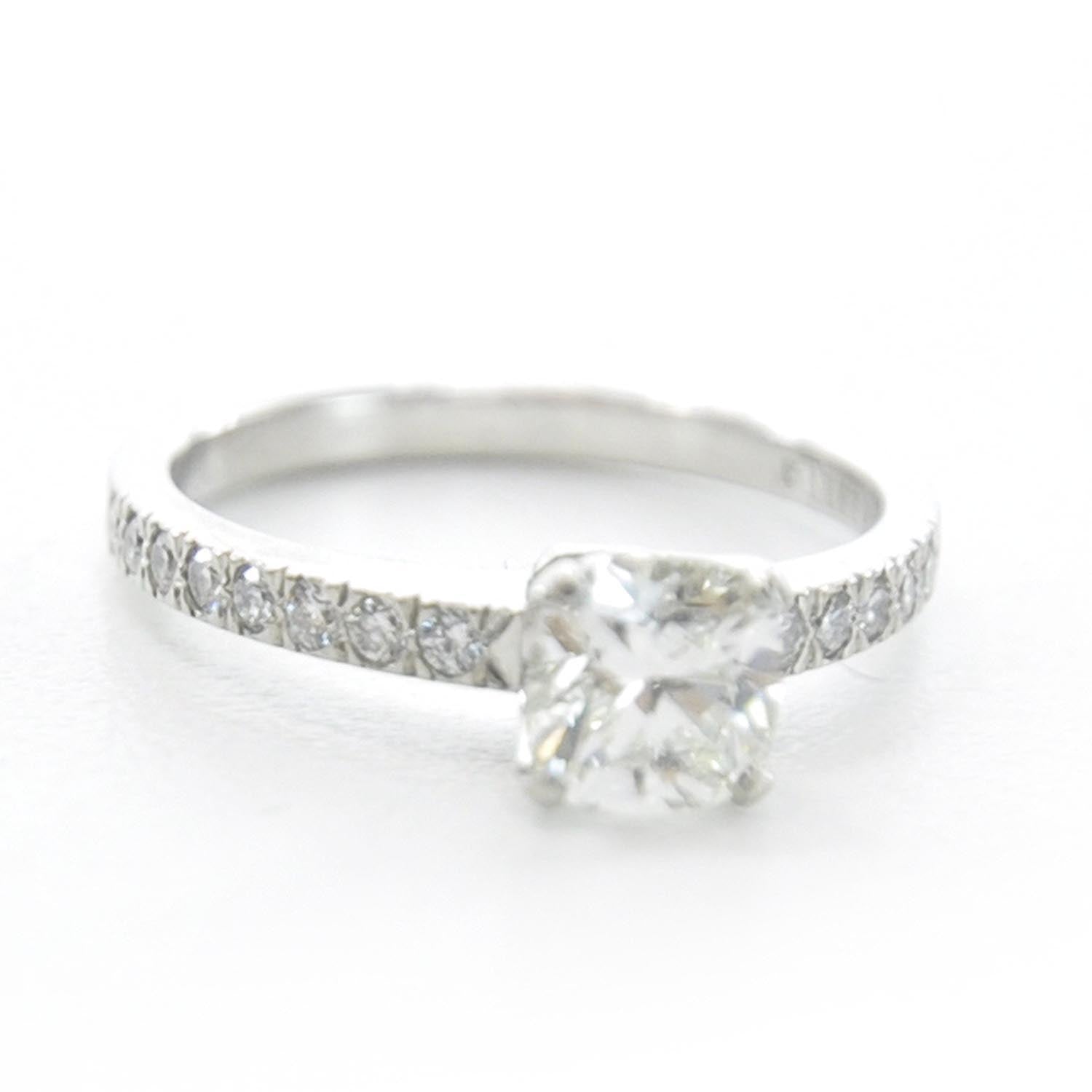 Tiffany Platinum .70 Carat Diamond Engagement Ring 5.5 5 of 9