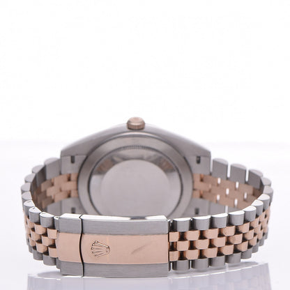 Rolex Stainless Steel 18K Everose Gold Diamond 41mm Oyster Perpetual Datejust Watch Sundust 126331 13 of 18