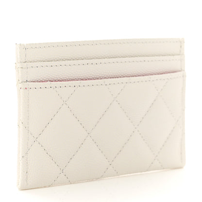 Chanel Caviar Quilted Chanel 19 Card Holder White Pink 3 of 9