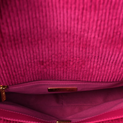 Chanel Corduroy Quilted Medium Chanel 19 Flap Dark Pink 5 of 8