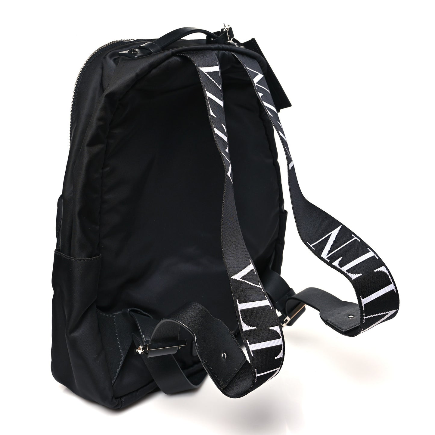 Nylon Rockstud Backpack Black
