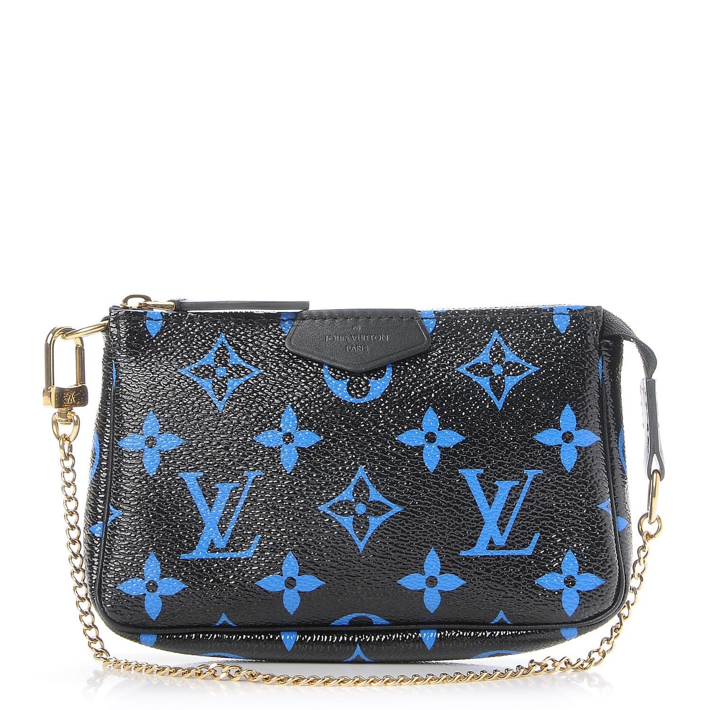 Colored Monogram Mini Pochette Accessories Blue Black