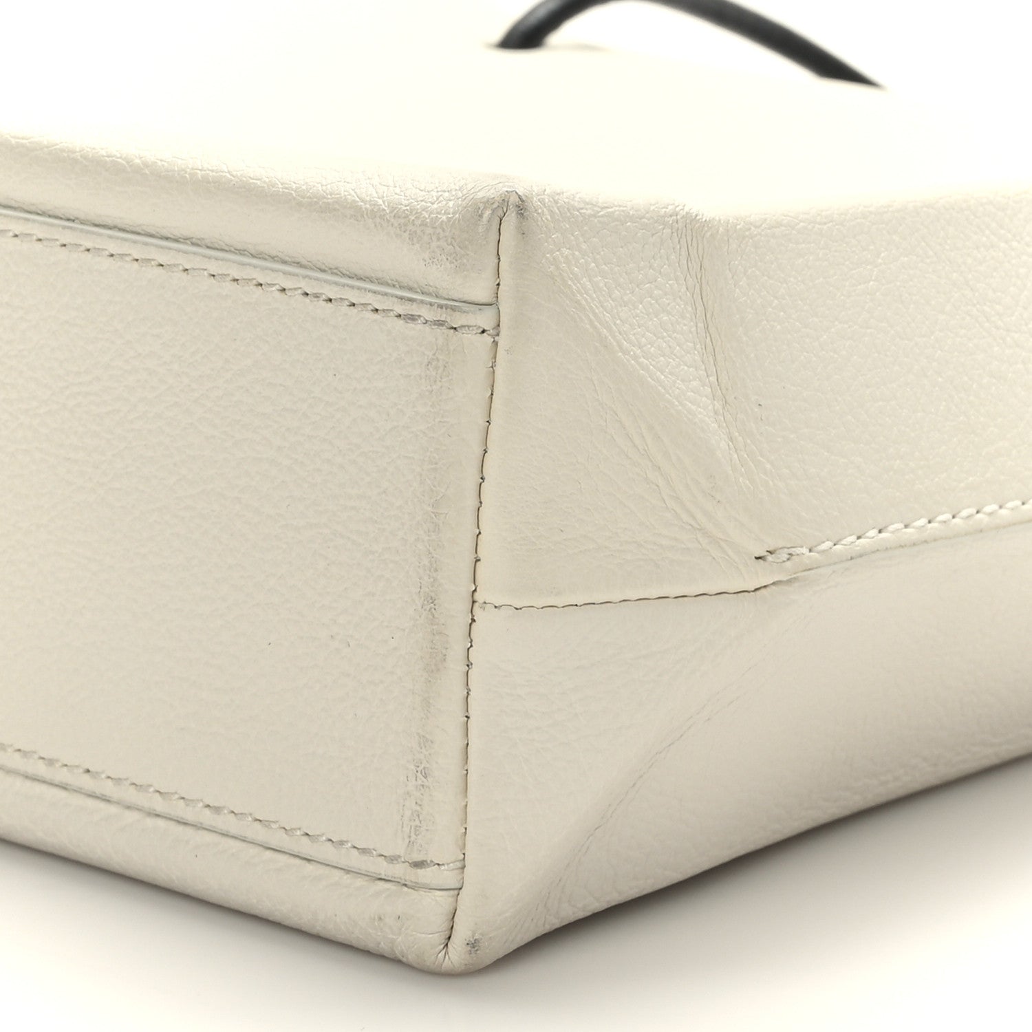 Balenciaga Calfskin Logo Small Shopping Tote White 9 of 9