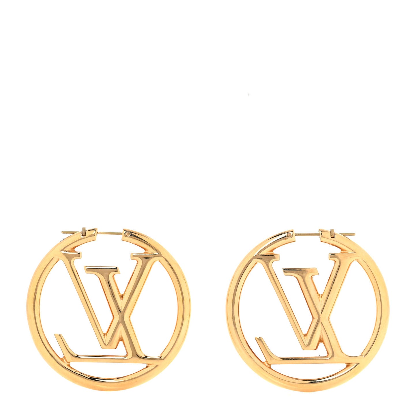 Metal Louise Hoop Earrings Gold