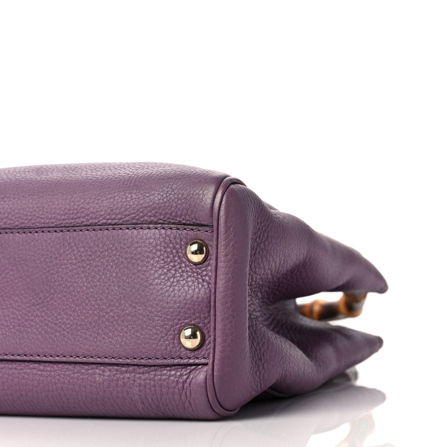 Gucci Calfskin Small Bamboo Shopper Tote Purple 8 of 8