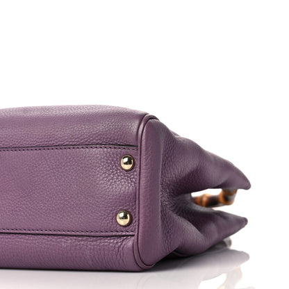 Gucci Calfskin Small Bamboo Shopper Tote Purple 8 of 8