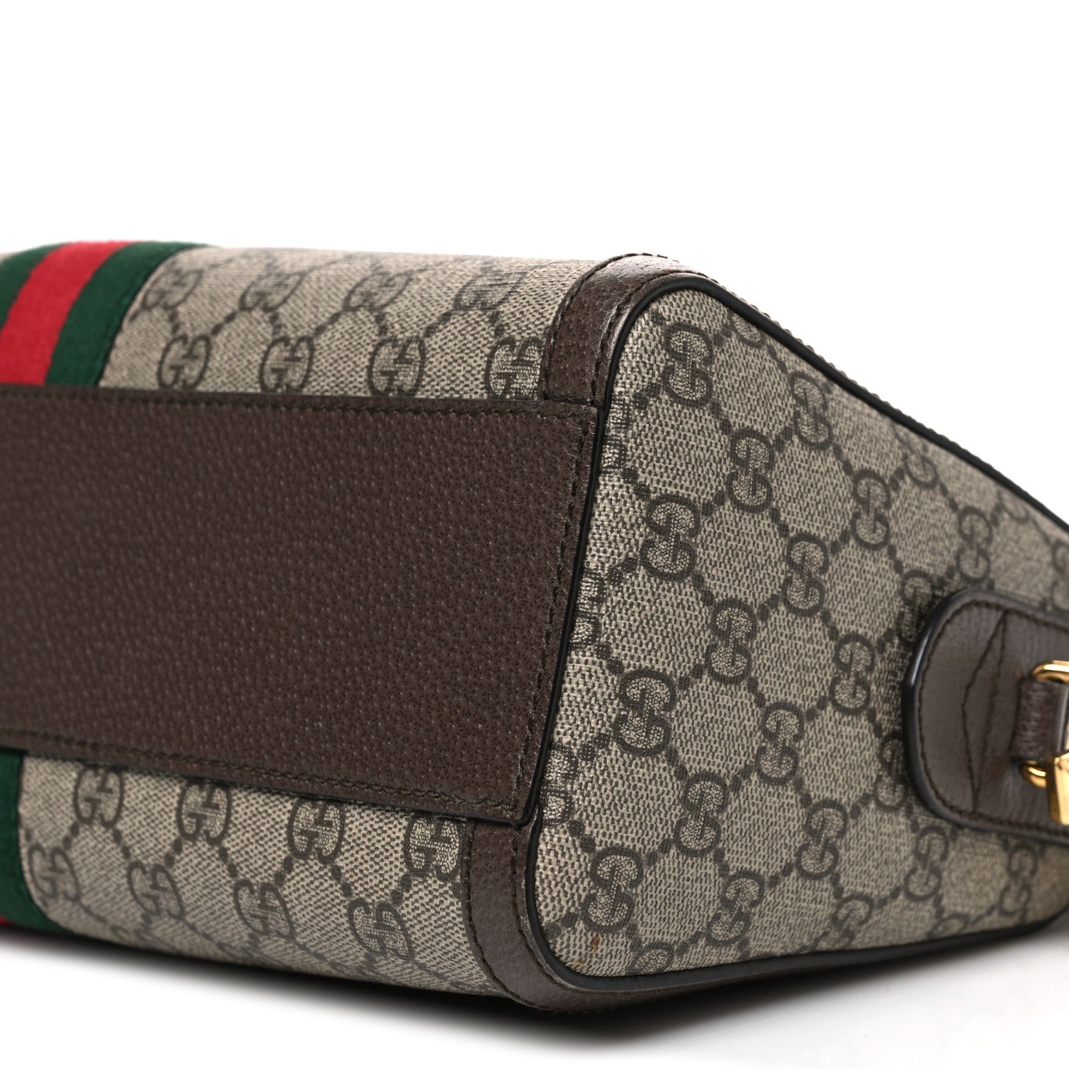 Gucci GG Supreme Monogram Web Medium Ophidia Boston Brown 10 of 10