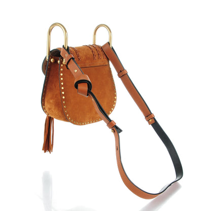 Chloe Suede Braided Mini Hudson Shoulder Bag Caramel 3 of 7