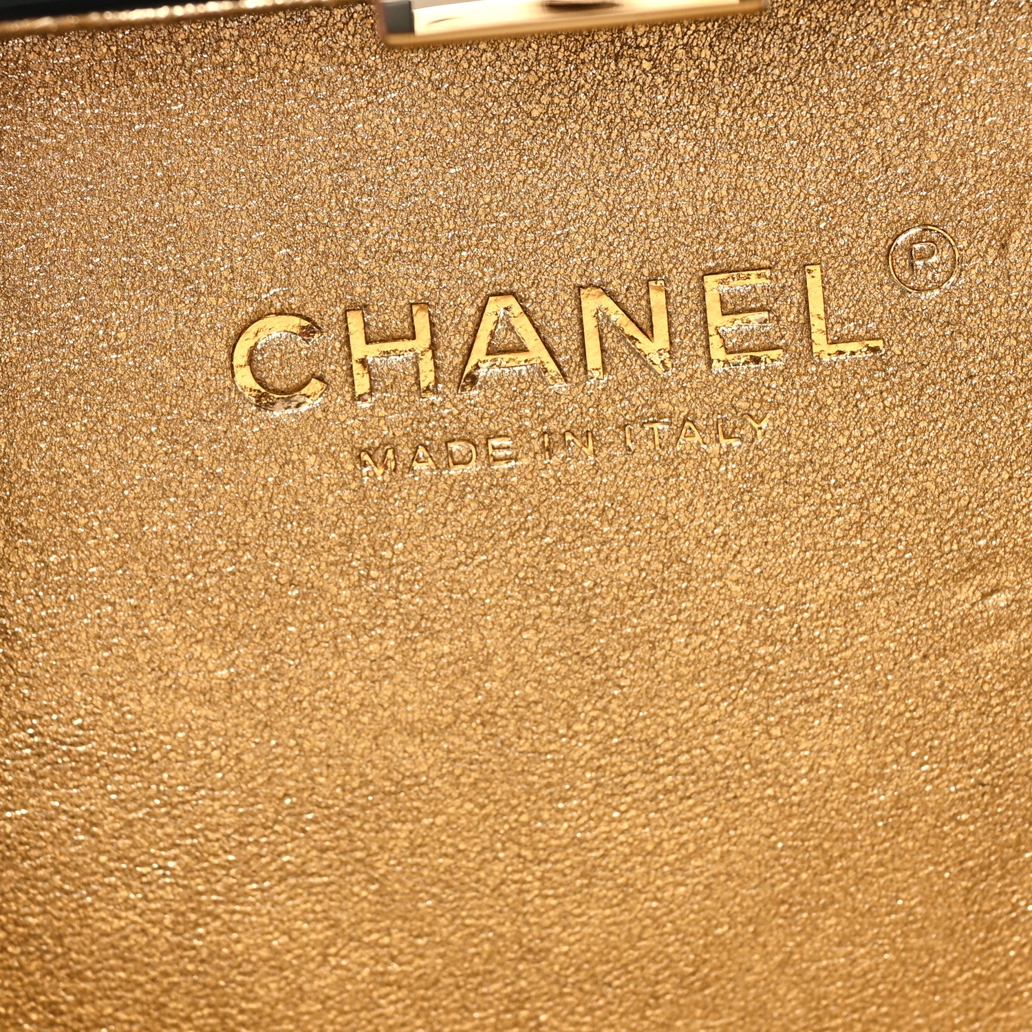 Chanel Plexiglass Perfume Bottle Clutch Black Gold 6 of 12