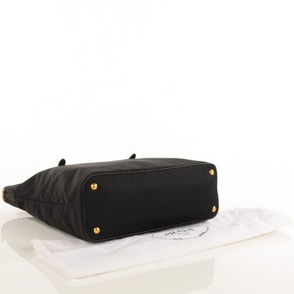 Prada Tessuto Nylon Vitello Daino Tote Nero Black 6 of 10