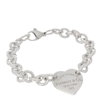 Tiffany Sterling Silver Return to Tiffany Heart Tag Bracelet 1 of 3