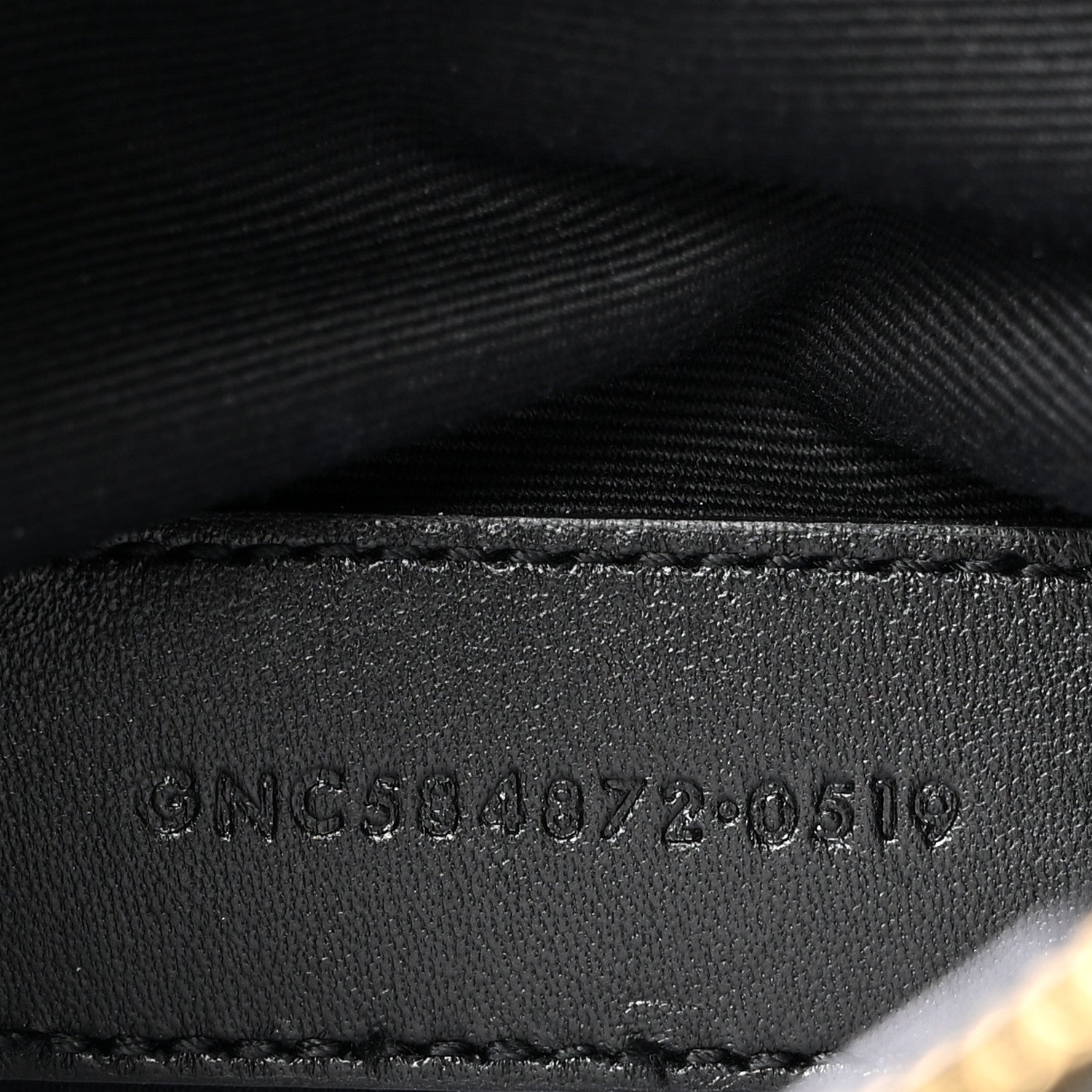 Saint Laurent Grain De Poudre Chevron Monogram Bill Pouch Black 7 of 8