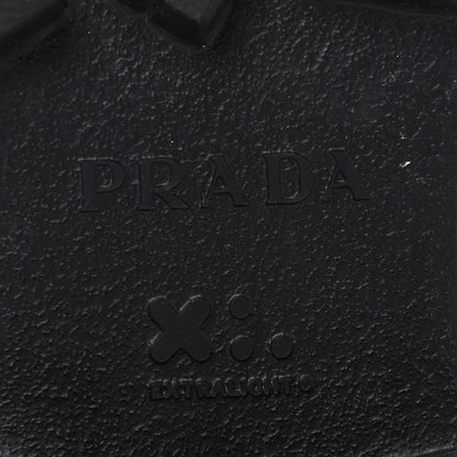 Prada Spazzolato Rois Metal Triangle Logo Mens Monolith 60mm Loafers 6 Black 7 of 11