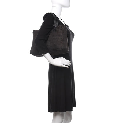 Fendi Zucchino Zip Tote Black 2 of 13